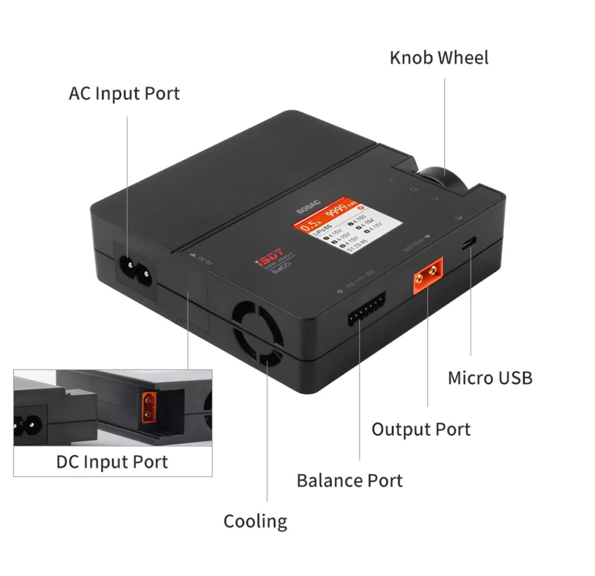 608 AC Lipo Battery Charger,AC 50W/DC 200W Dual Mode RC Discharger/Charger