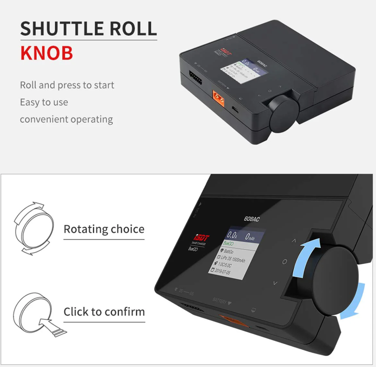 608 AC Lipo Battery Charger,AC 50W/DC 200W Dual Mode RC Discharger/Charger