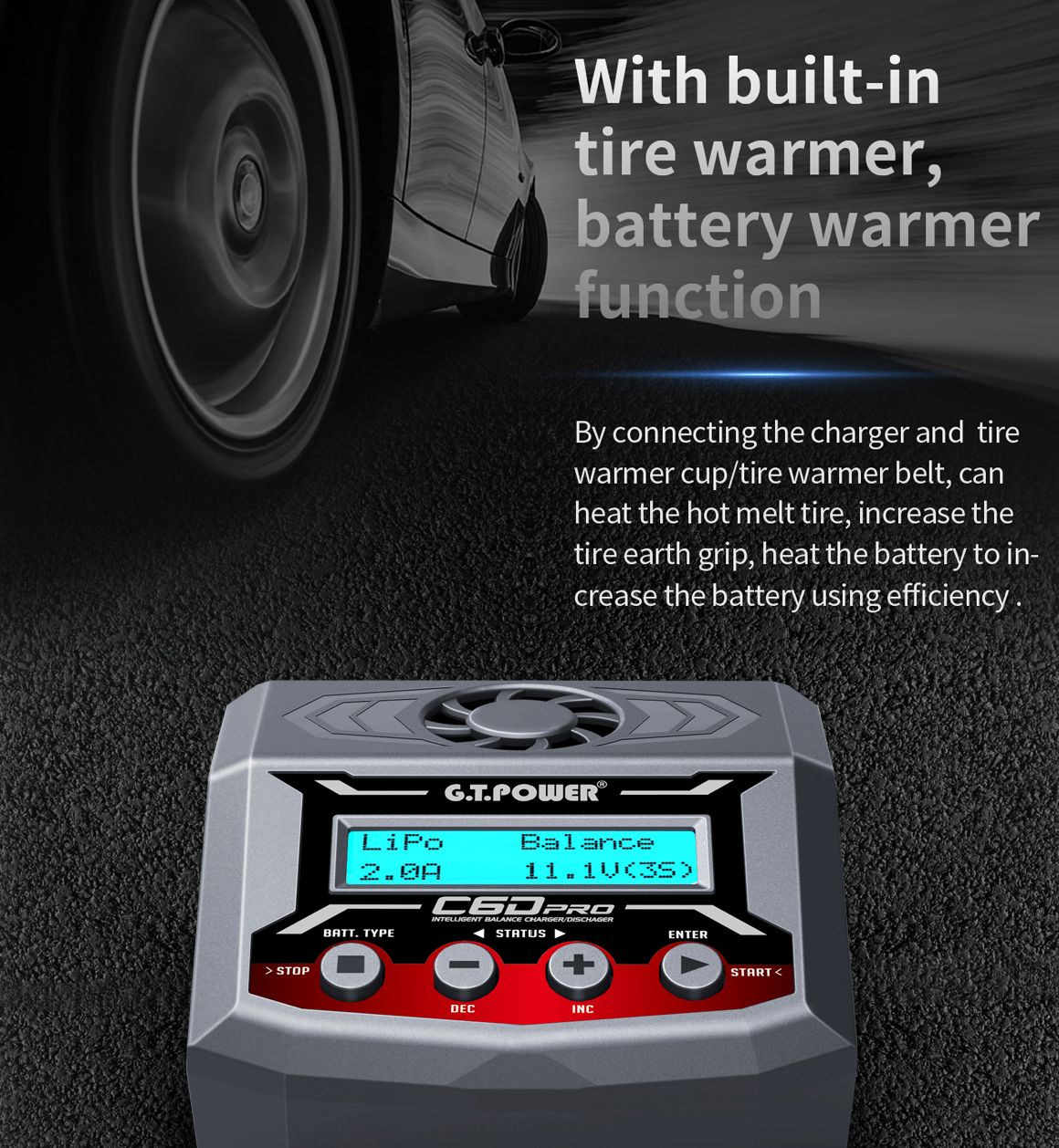 G.T. Power C6D Air 100W AC/DC 12A Intelligent Charger Discharger