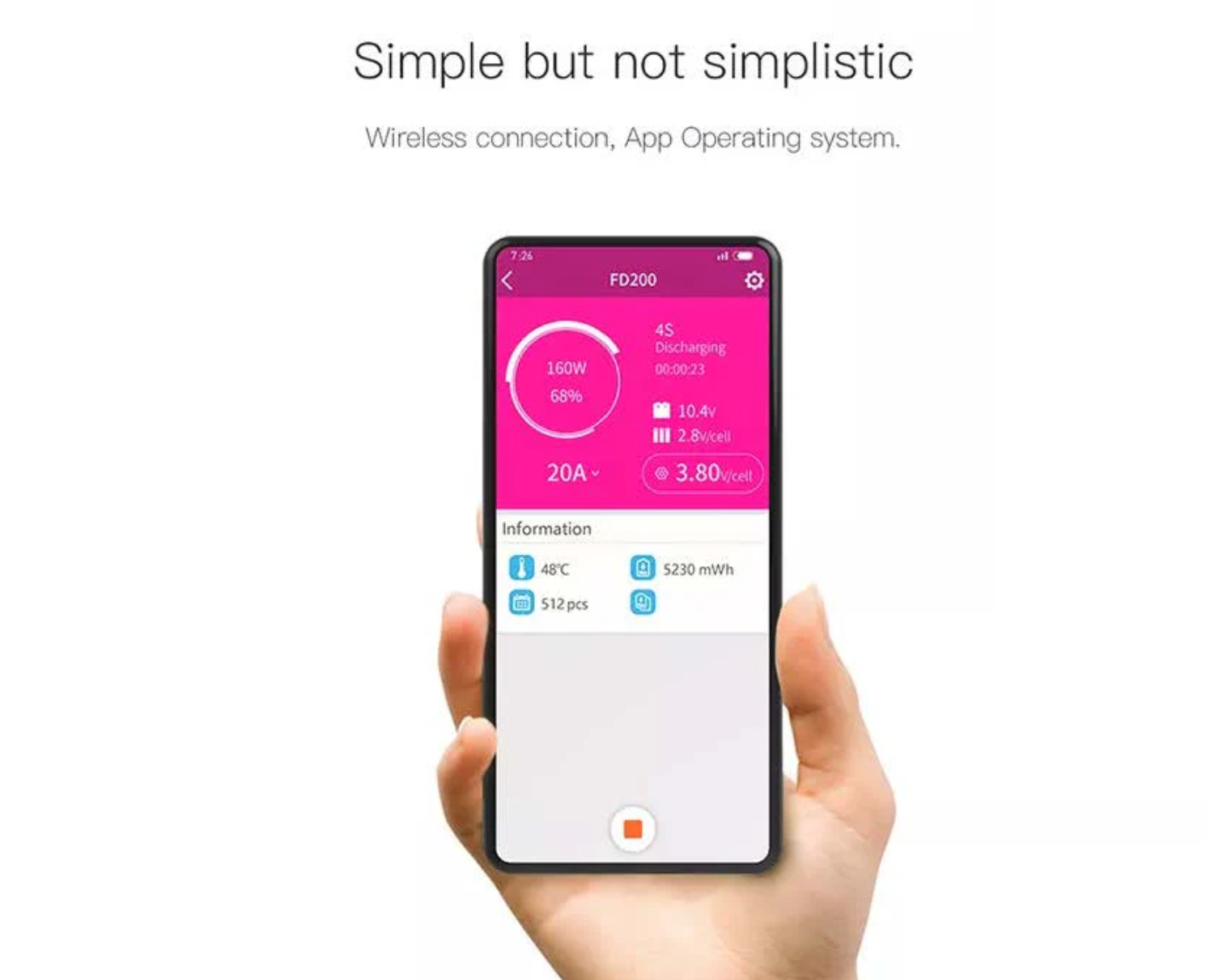 FD-200 Smart Discharger,200W 25A Wireless APP Control Discharger for 2-8S Batteries