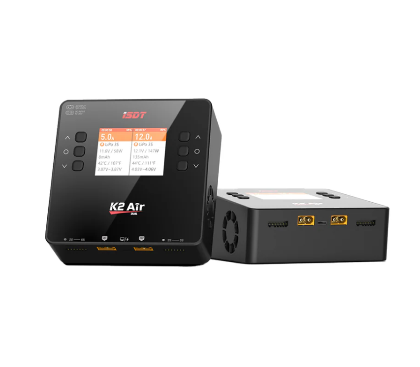 K2 Air Bluetooth Remote Control Lipo Charger,AC/DC 200W/500Wx2 20A Smart Balance Discharger/Charger