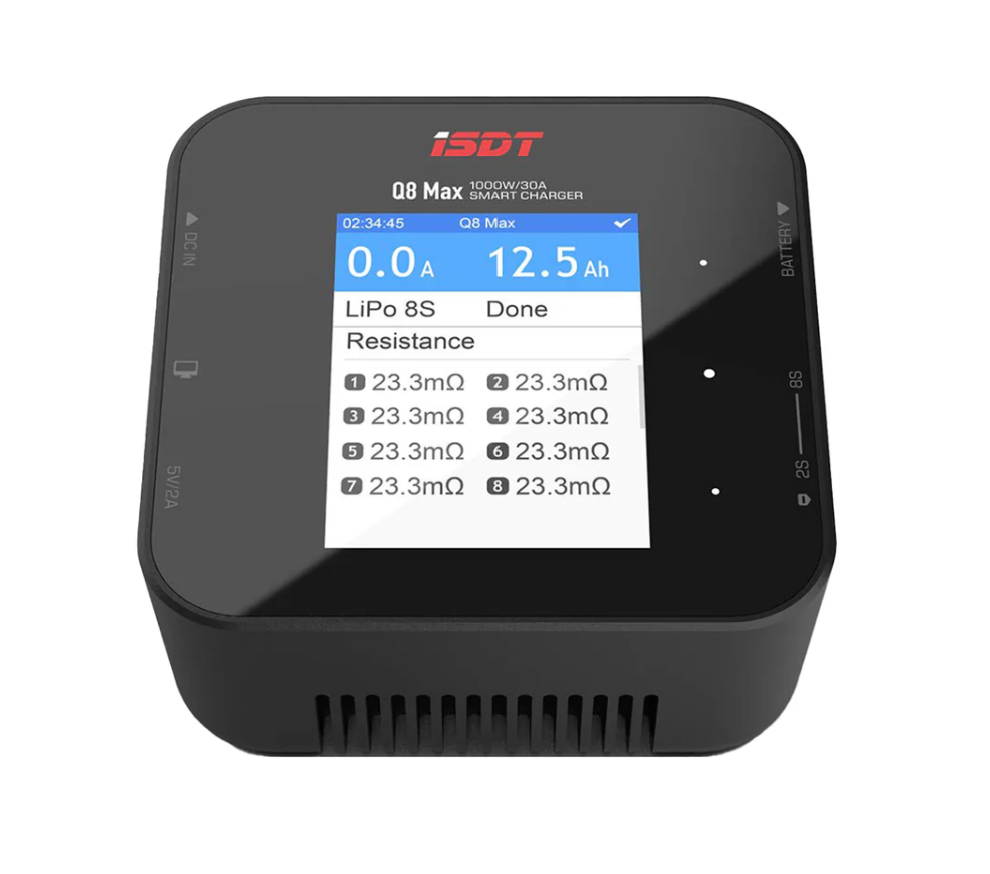 Q8 MAX DC 1000W Lipo Battery Charger,LCD Display Digital Smart Battery Balance Charger