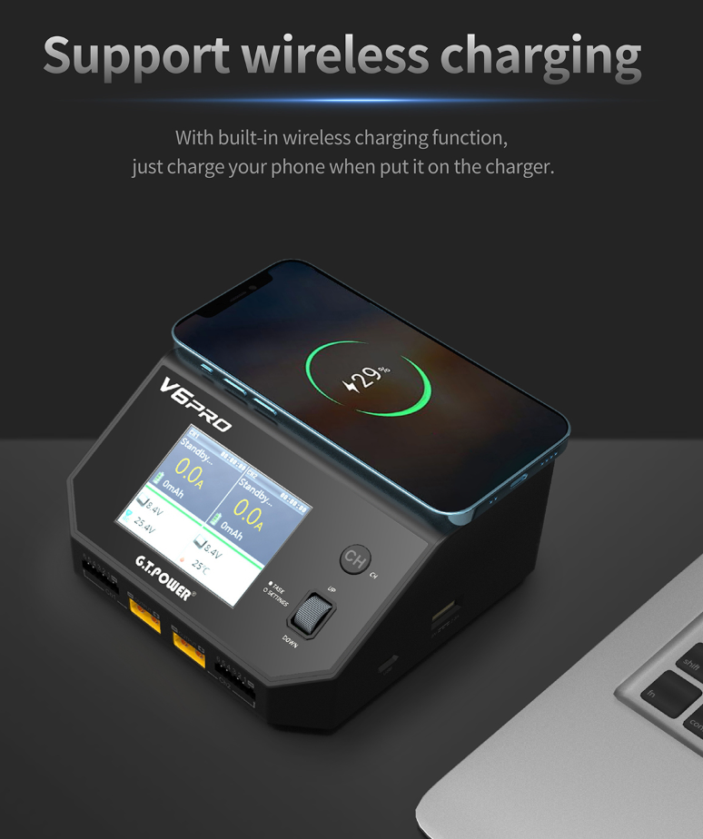 GT.POWER V6 Pro AC/DC Dual-Channel Intelligent Balance Charger Discharger