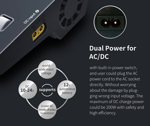 G.T. Power V6 AC 100W AC 200W 14A Battery Charger Discharger