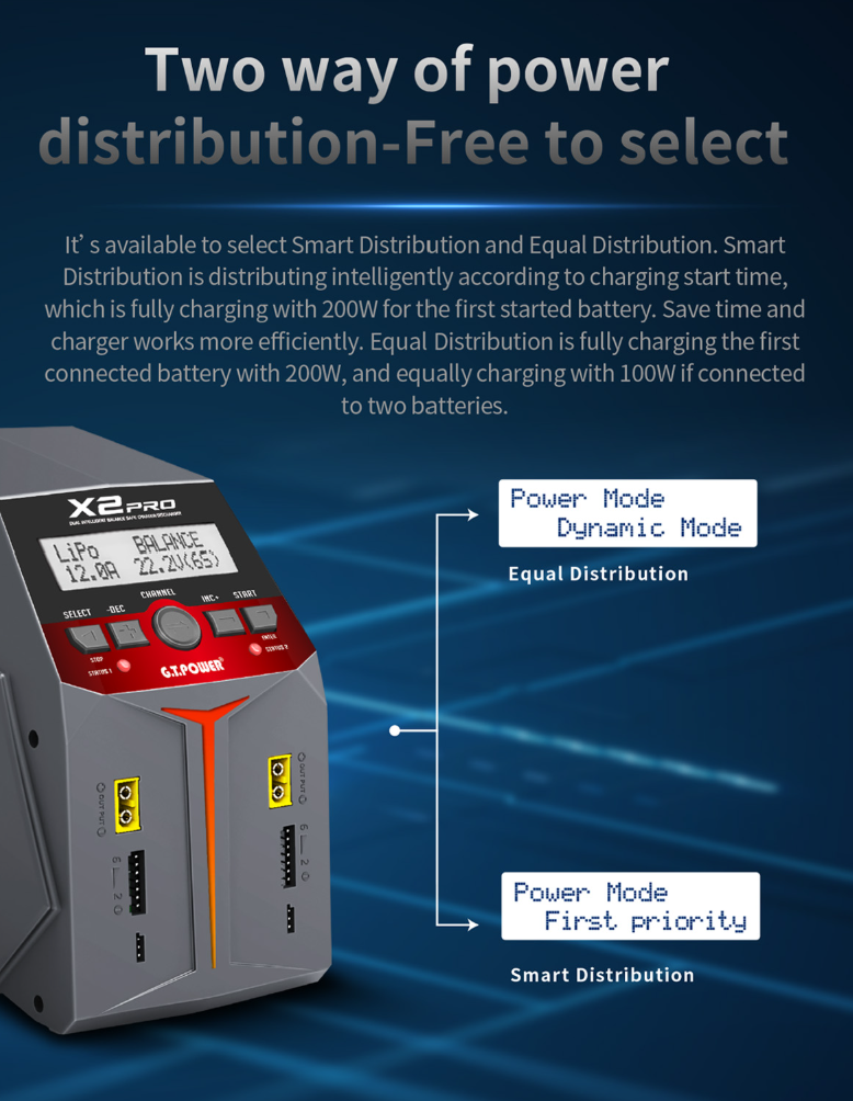 G.T. Power X2 Air/PRO V2 AC/DC Dual Channels Intelligent Balance Charger Discharger