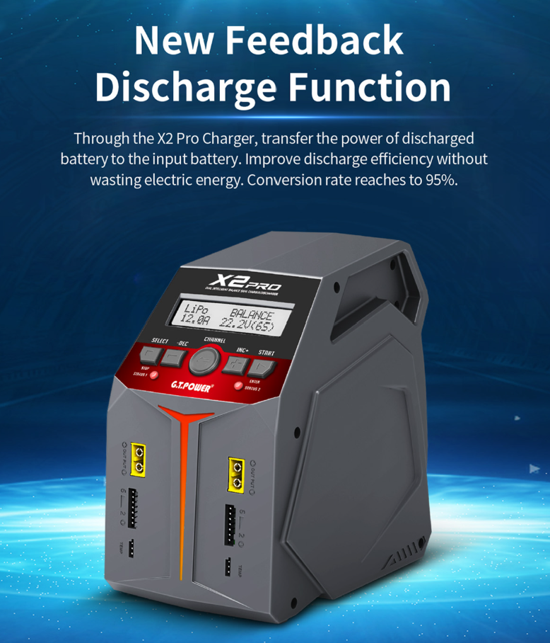 G.T. Power X2 Air/PRO V2 AC/DC Dual Channels Intelligent Balance Charger Discharger