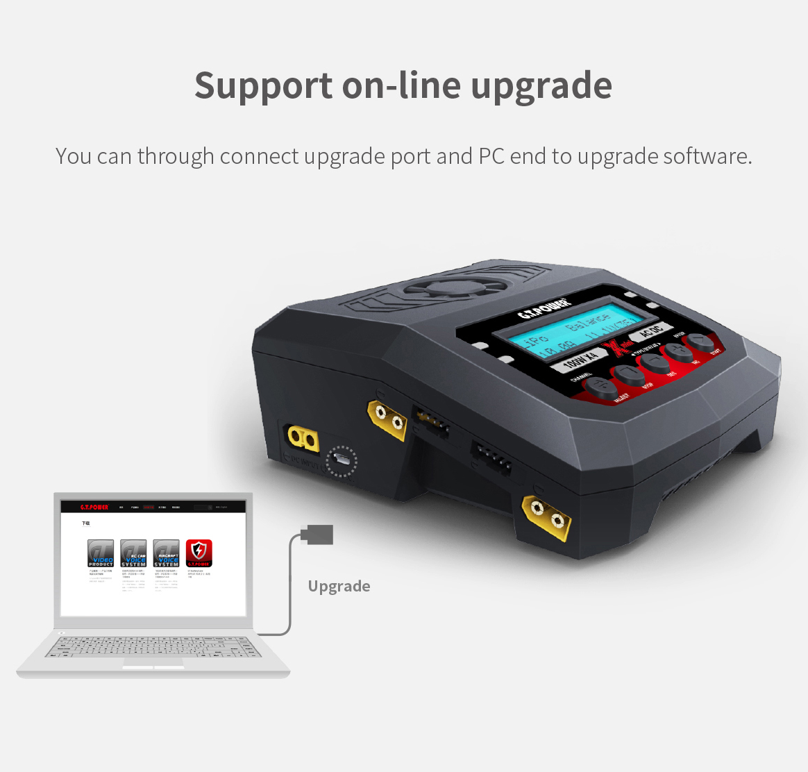 G.T. Power X4 100W AC / 100W x4 AC/DC Mini Charger