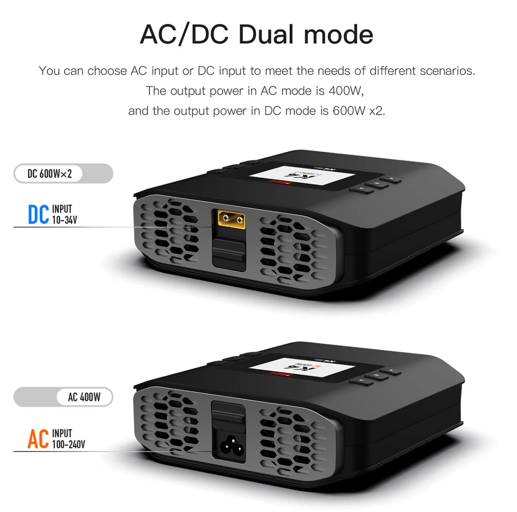 ISDT K4 LiPo Charge/Discharge Cycle Mode Charger,AC 400W DC 600Wx2 Smart Remote Mobile Operation Charger